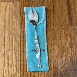 Tiffany & Co. Sterling Silver Baby Feeding Spoon STORK Handle